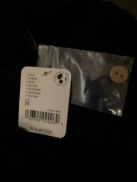 Free People Black Sheer Lace Button-Front Long Sleeve Dress - Picture 5 of 5